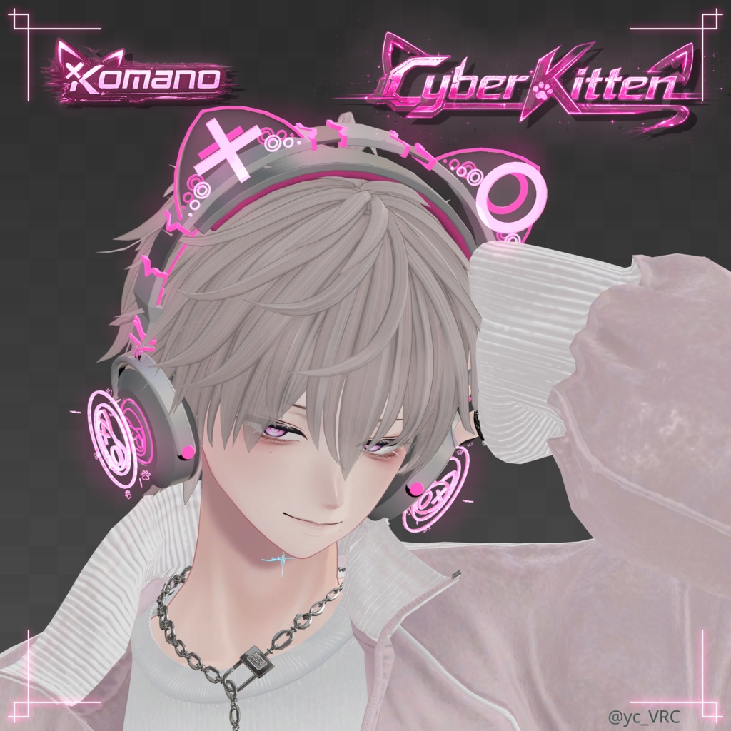 【3Dモデル】ヘッドホン-CyberKitten-