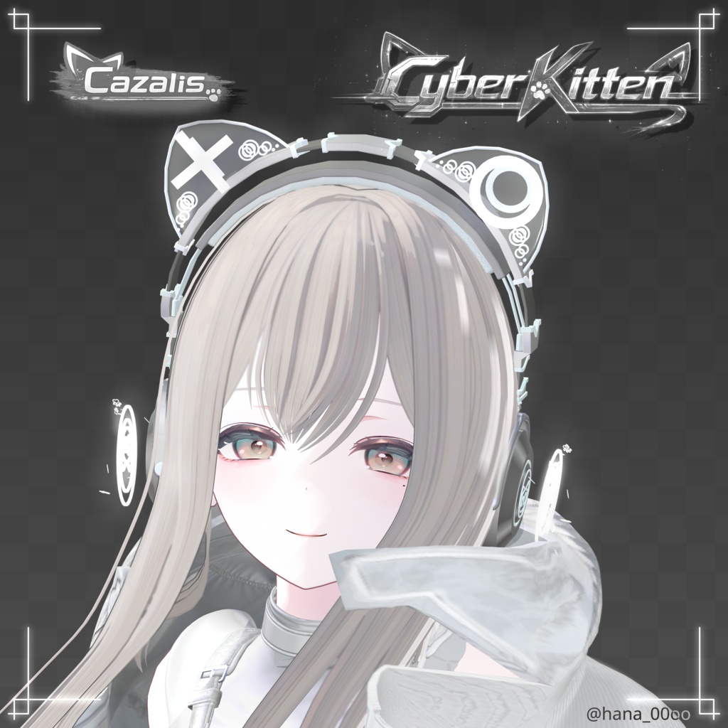【3Dモデル】ヘッドホン-CyberKitten-