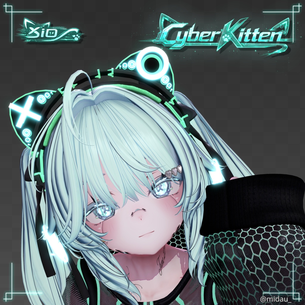 【3Dモデル】ヘッドホン-CyberKitten-