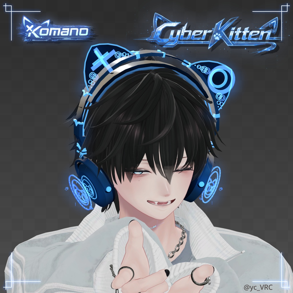 【3Dモデル】ヘッドホン-CyberKitten-