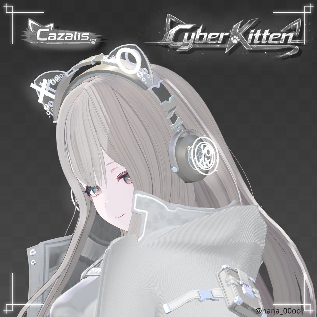 【3Dモデル】ヘッドホン-CyberKitten-