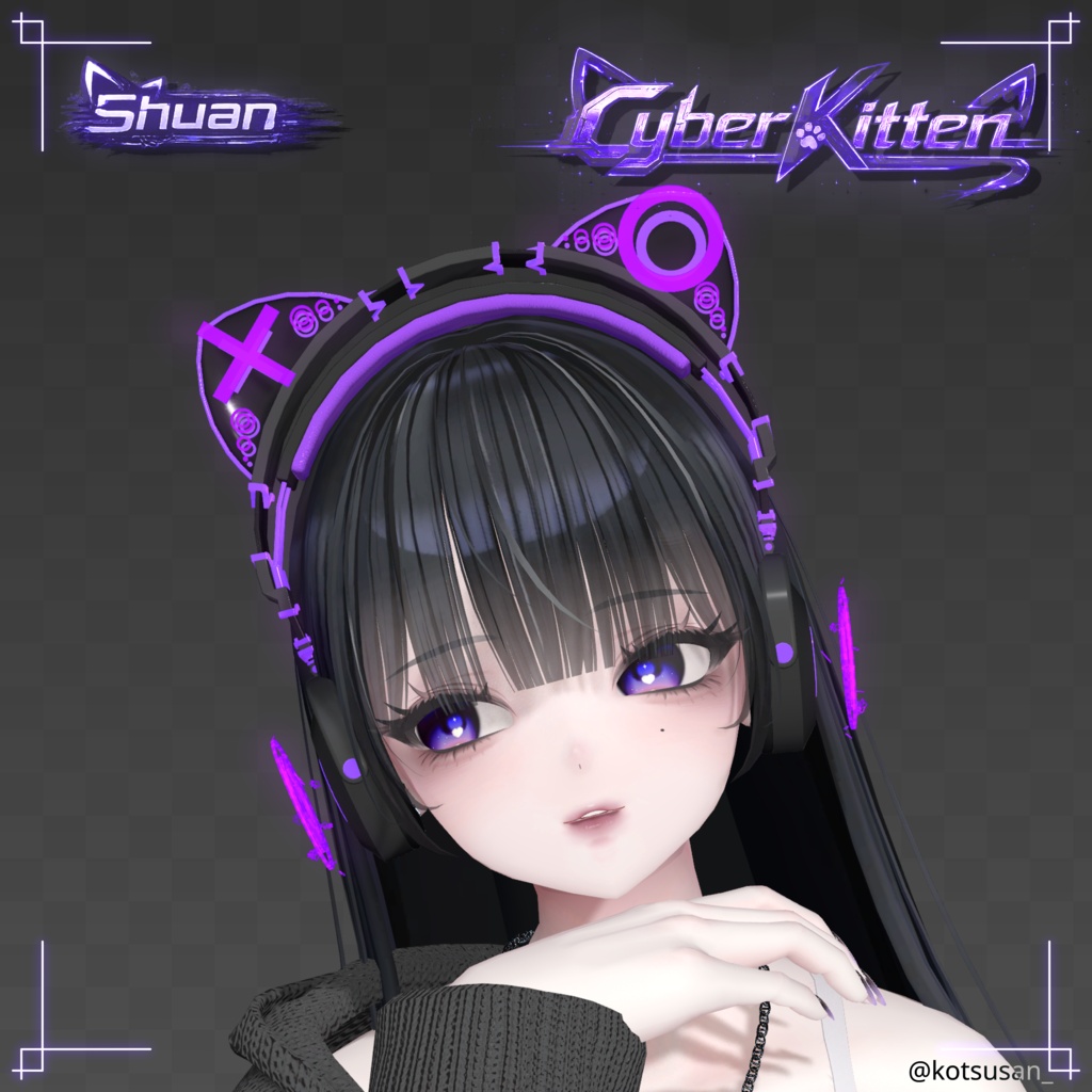 【3Dモデル】ヘッドホン-CyberKitten-