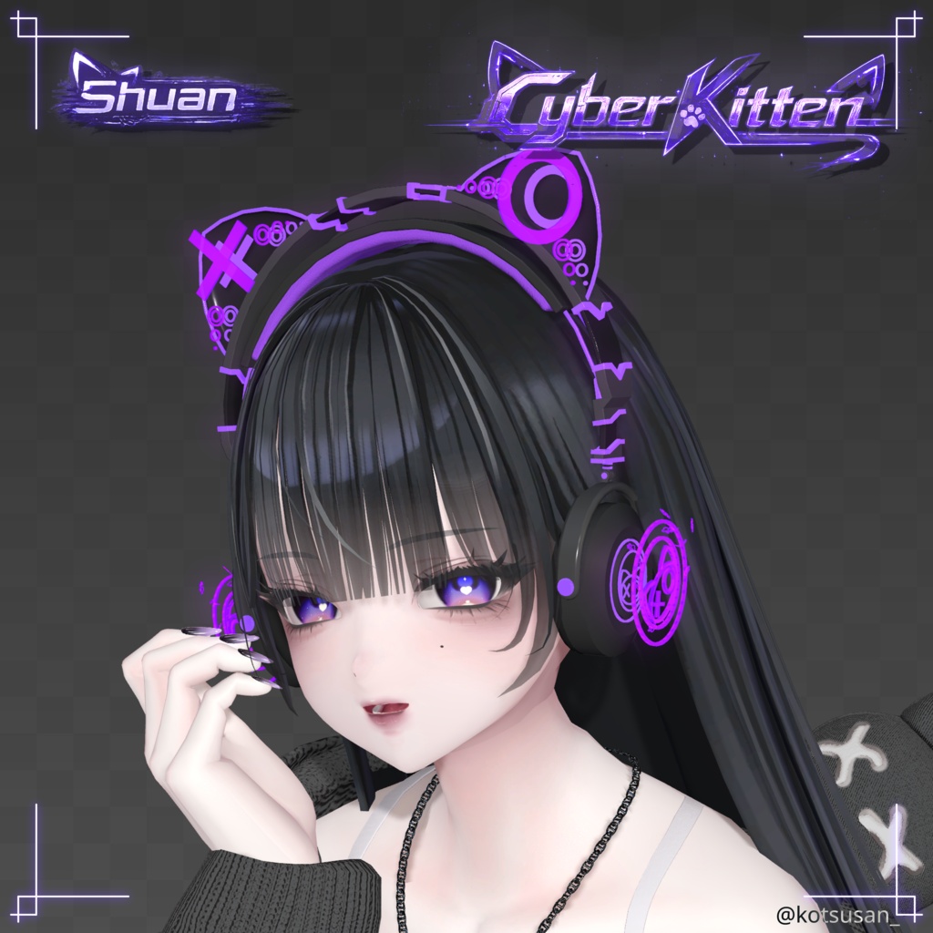 【3Dモデル】ヘッドホン-CyberKitten-