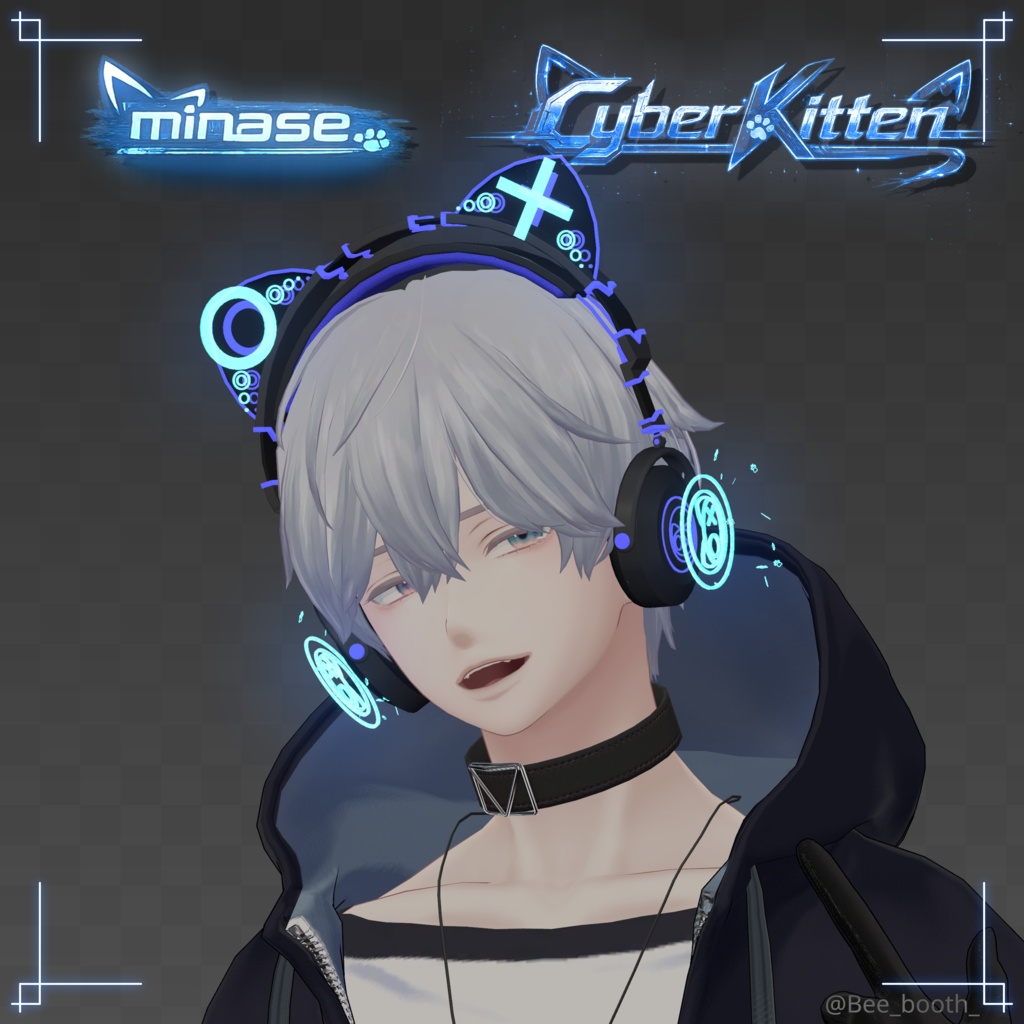 【3Dモデル】ヘッドホン-CyberKitten-