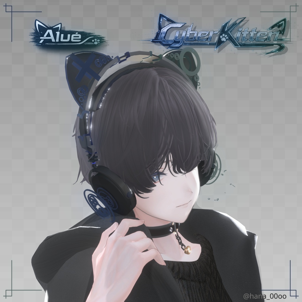 【3Dモデル】ヘッドホン-CyberKitten-