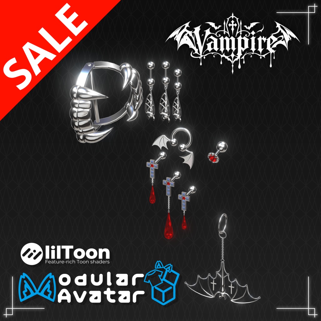 【期間限定セール】ピアス-Vampire-
