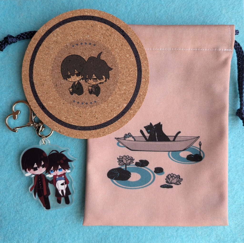 川玉グッズセット(アクキー・ミニ巾着・コースター)