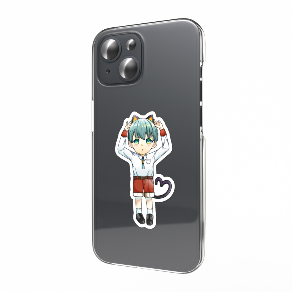猫耳くんスマホステッカー