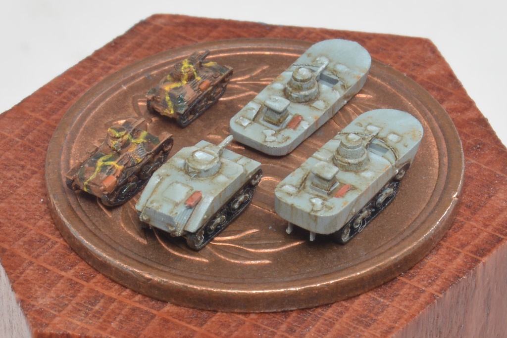 1/700 JPN SET3 日本軍 軽戦車 97式テケ、95式ハ号、特2式内火艇