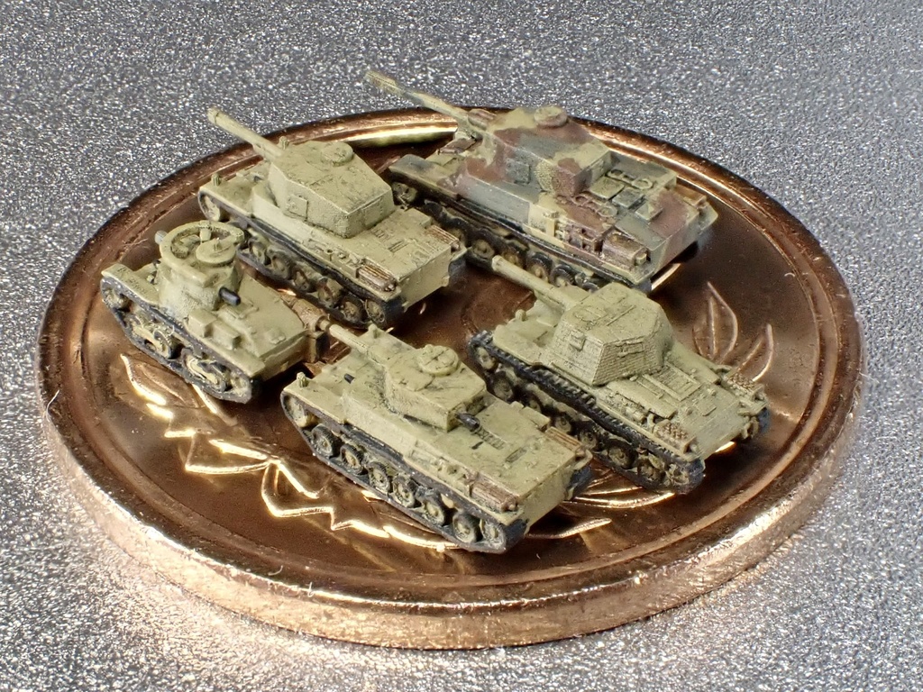 1/700 JPN SET8 日本軍 本土決戦車両セット1 一式、三式、四式戦車