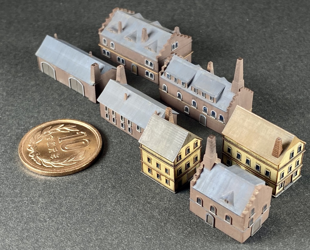 1/700 ST2 SET 欧州建築物 中小工場、商店セット