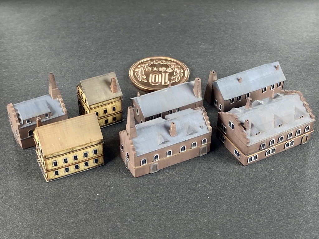 1/700 ST2 SET 欧州建築物 中小工場、商店セット