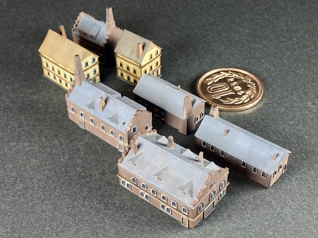 1/700 ST2 SET 欧州建築物 中小工場、商店セット