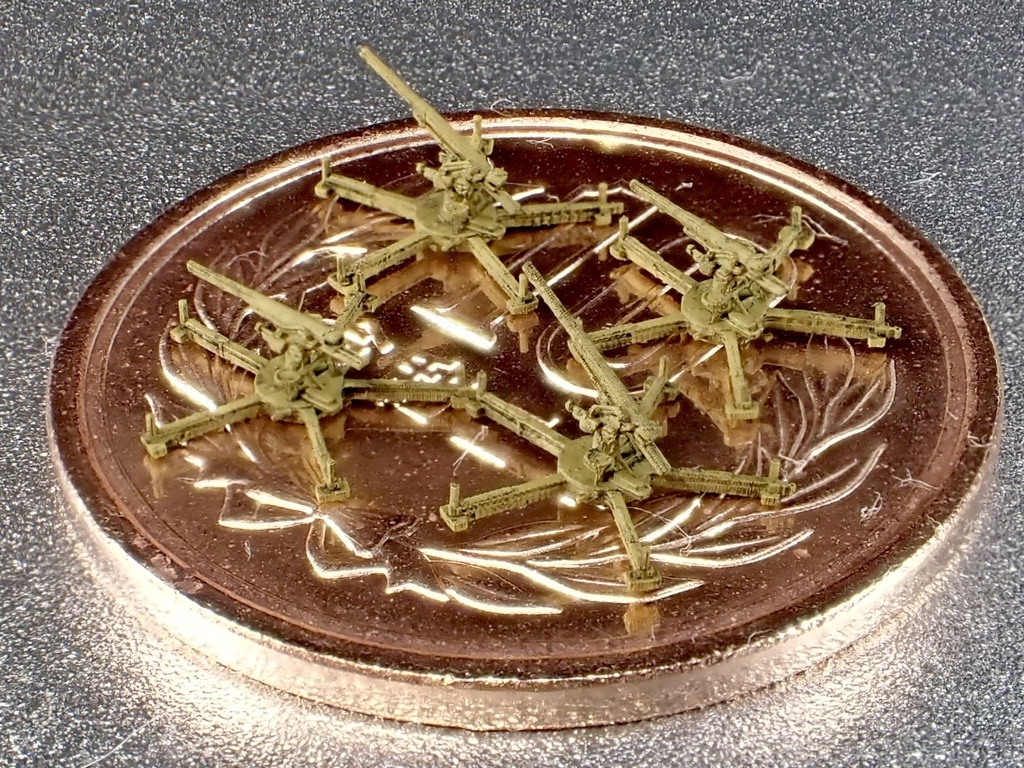 1/700 JPN SET21 日本軍 火砲セット④ 八八式七糎野戦高射砲