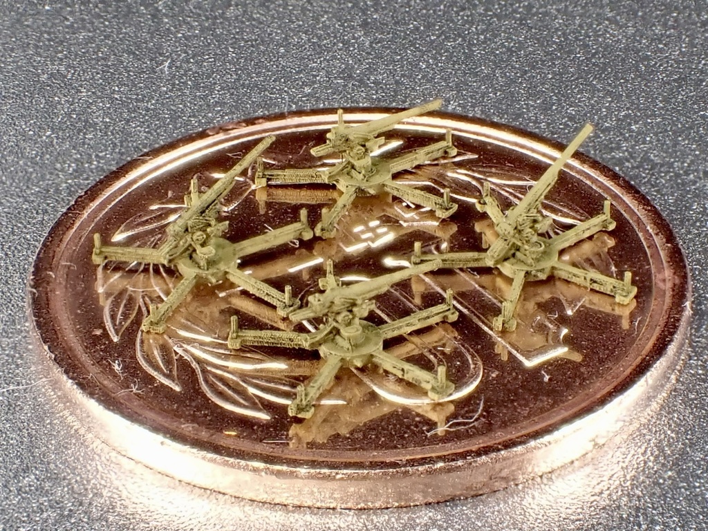 1/700 JPN SET21 日本軍 火砲セット④ 八八式七糎野戦高射砲