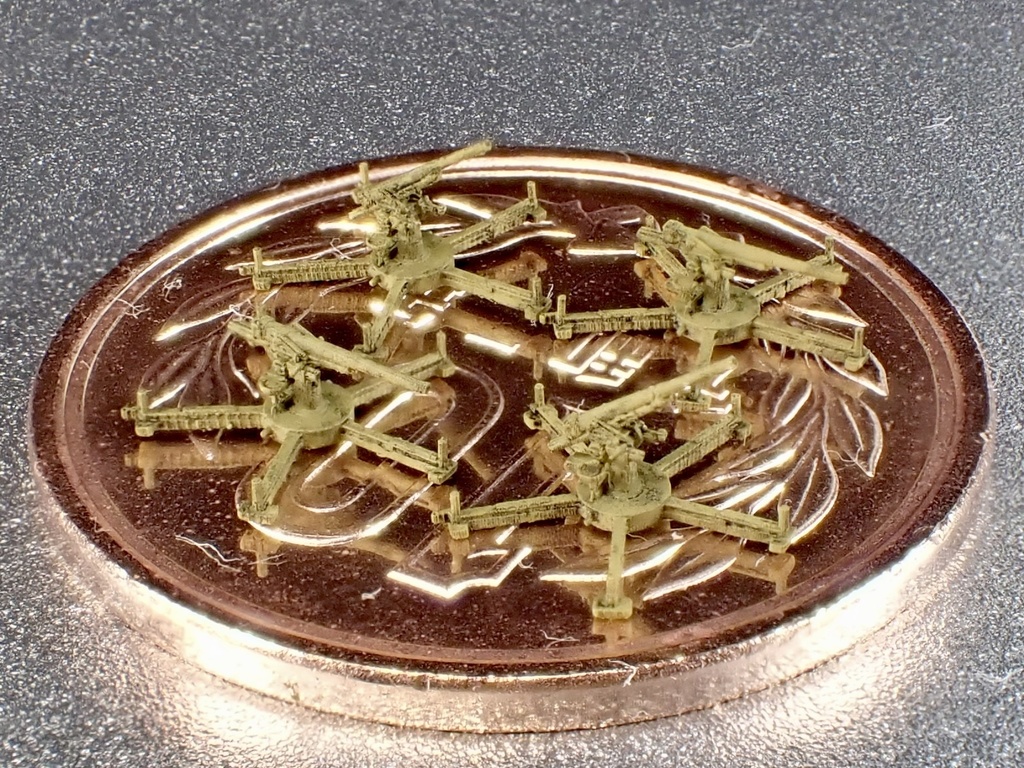 1/700 JPN SET21 日本軍 火砲セット④ 八八式七糎野戦高射砲