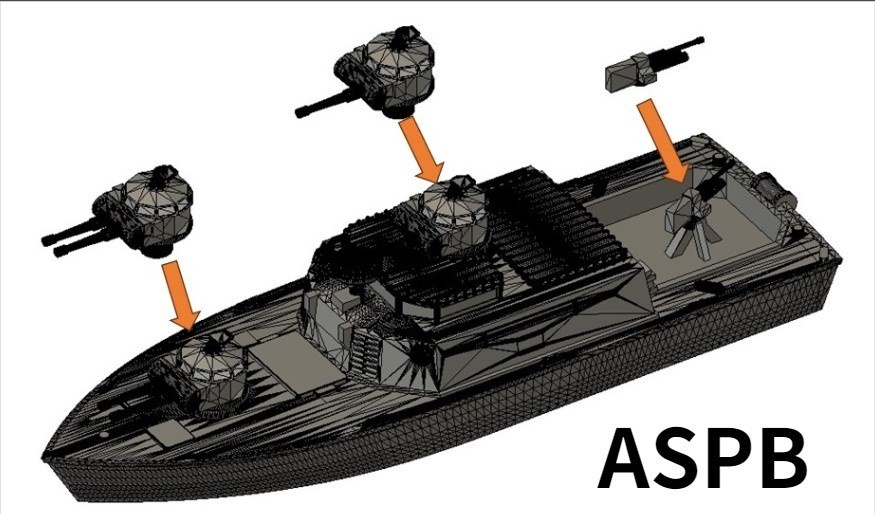 1/700 MUS SET41 現用米軍 モニター艇、ASPBセット