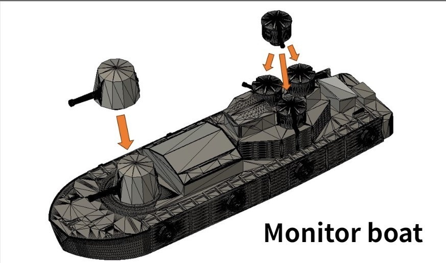 1/700 MUS SET41 現用米軍 モニター艇、ASPBセット