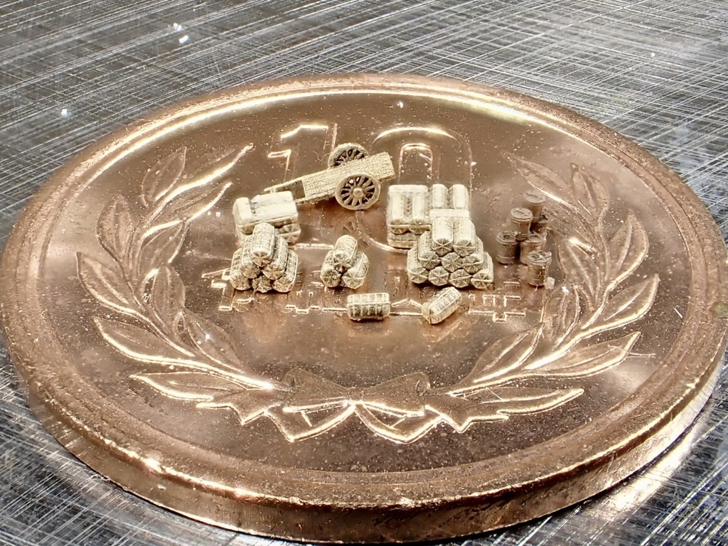 1/700 M18 米俵、味噌樽、大八車セット
