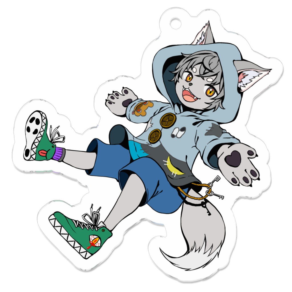 狼谷かざり新衣装アクリルキーホルダー