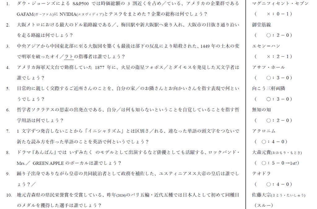 #企画名VII フルオープン編 記録集