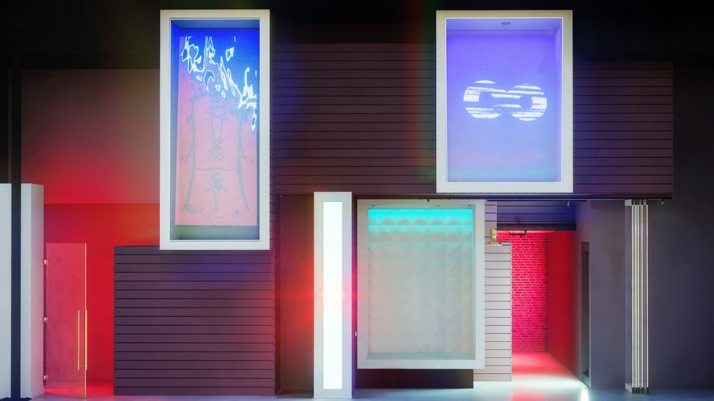 Background Images vtuber向け【Free動く配信背景】しきい値空間