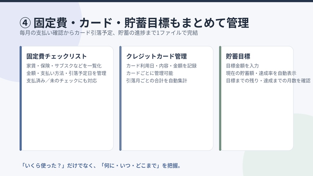 家計簿テンプレート