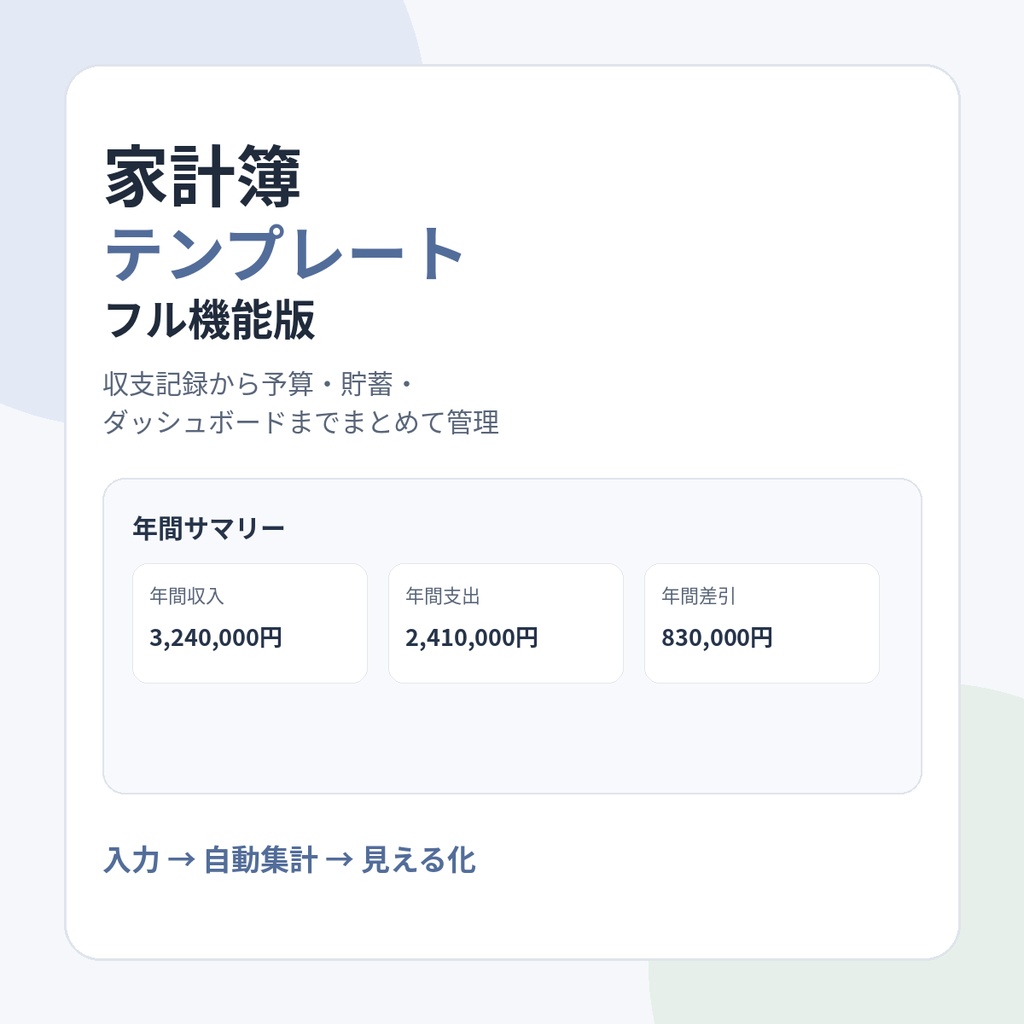 家計簿テンプレート