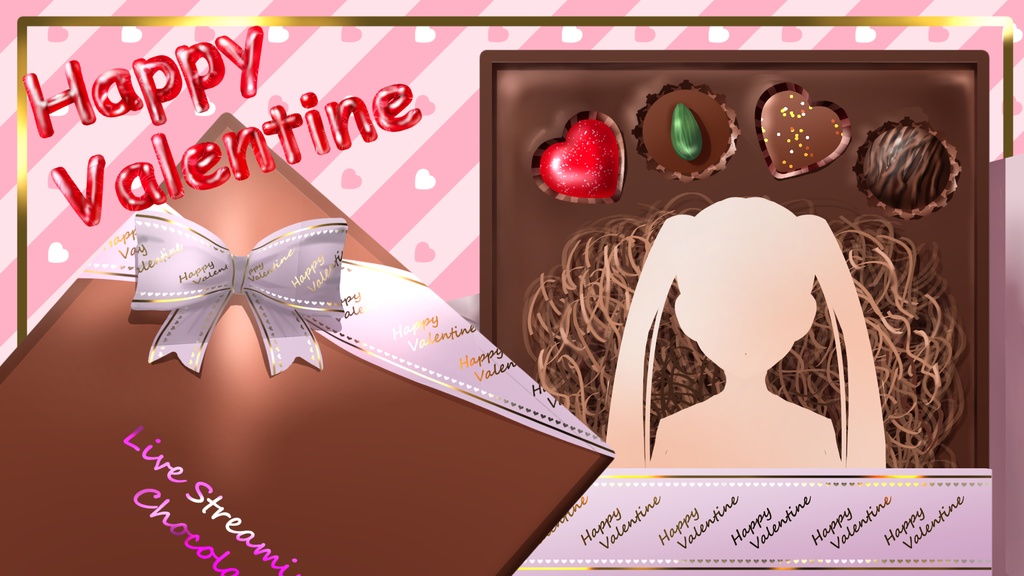 【フリー素材】バレンタイン配信素材セット