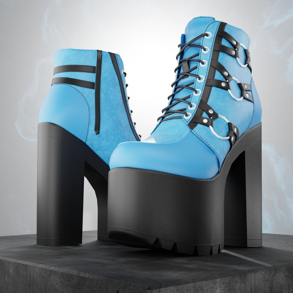 OD Techwear Boots | Ankle boots | High Heel | 3D Asset | Commercial/Personal License