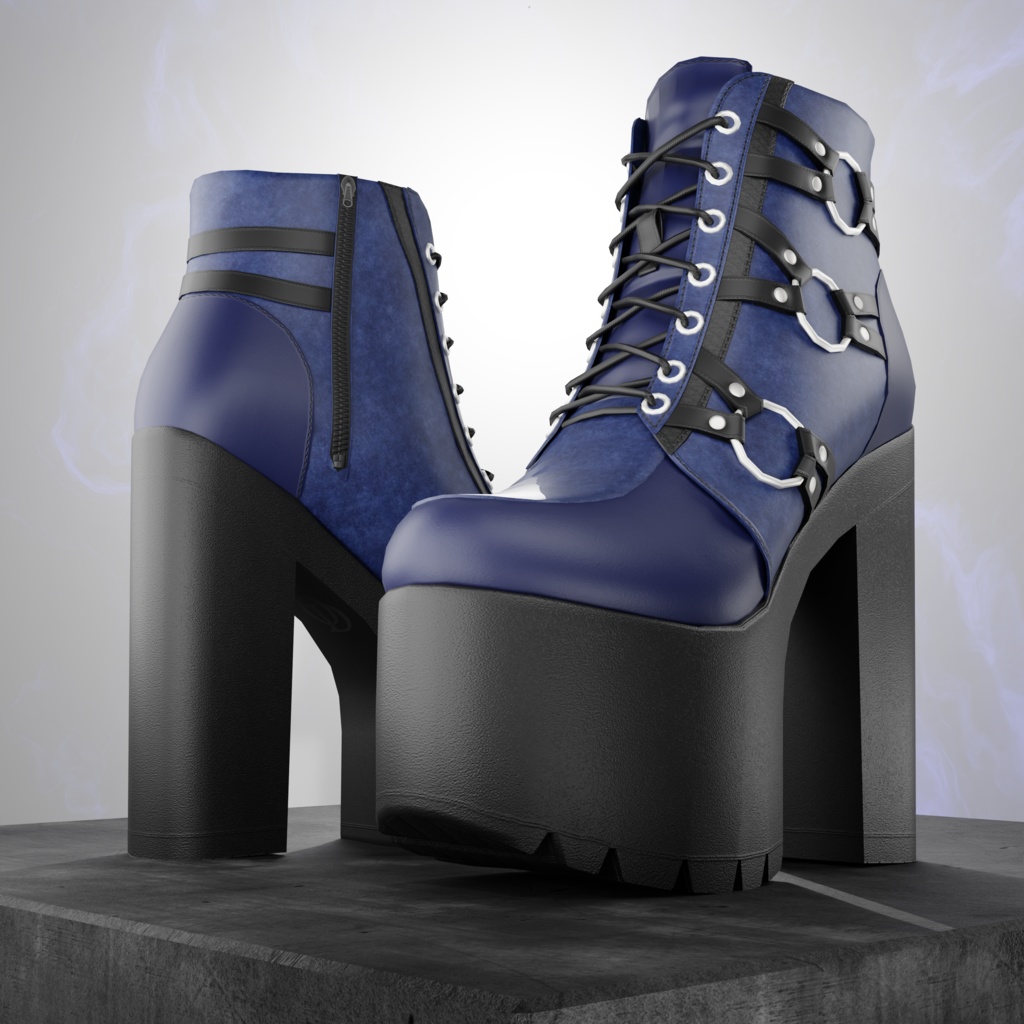 OD Techwear Boots | Ankle boots | High Heel | 3D Asset | Commercial/Personal License