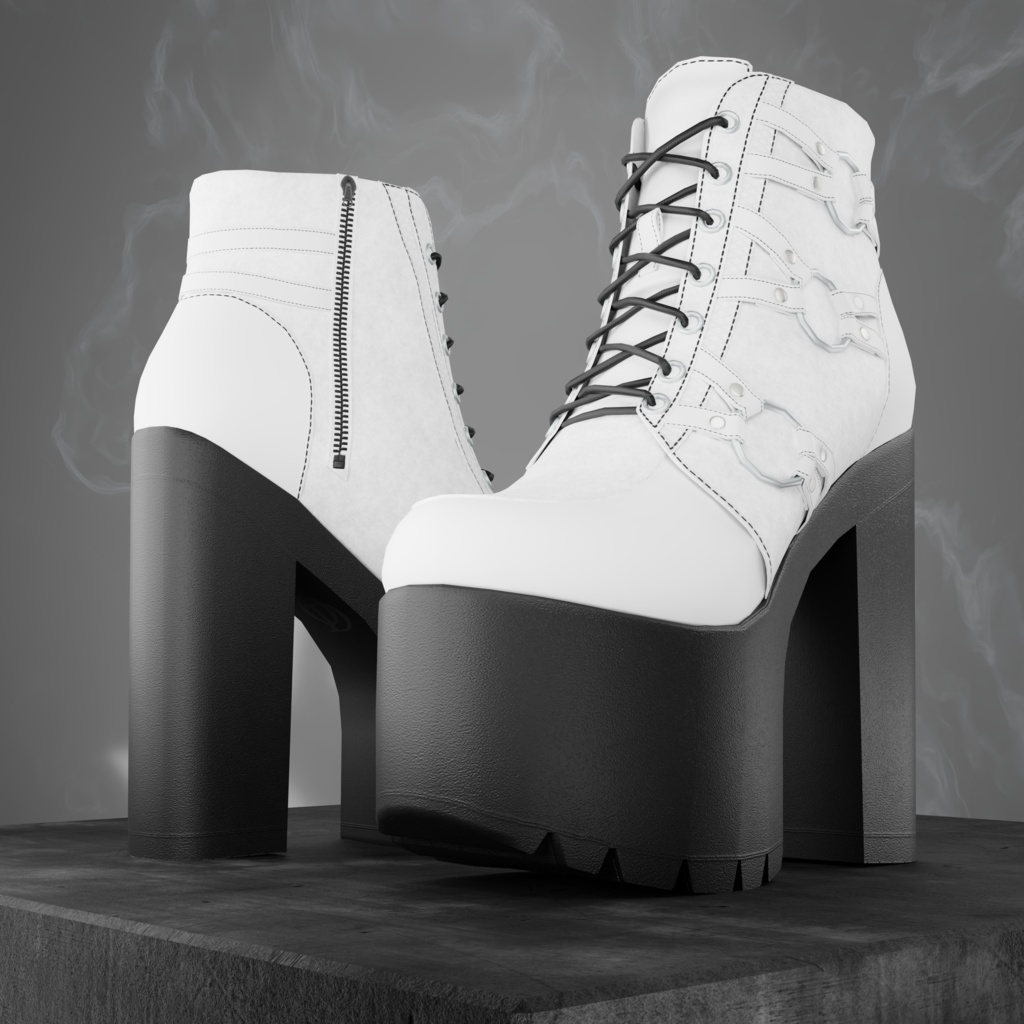 OD Techwear Boots | Ankle boots | High Heel | 3D Asset | Commercial/Personal License