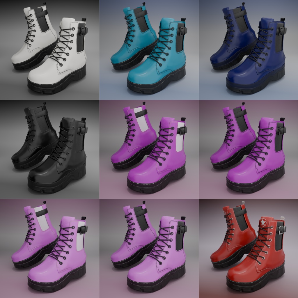 Techwear Boots | Ankle boots | Boot | Shoes | 3D Asset | Personal/Commercial License