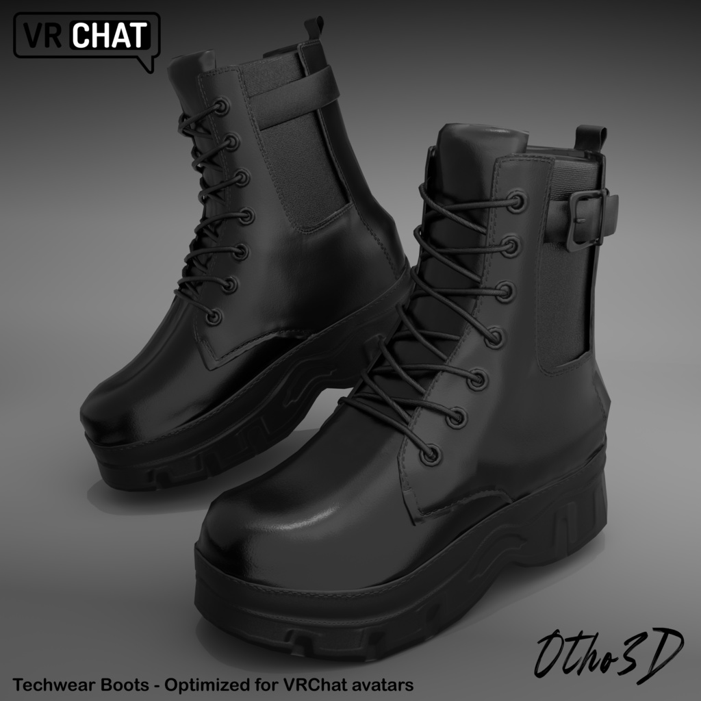 Techwear Boots | Ankle boots | Boot | Shoes | 3D Asset | Personal/Commercial License