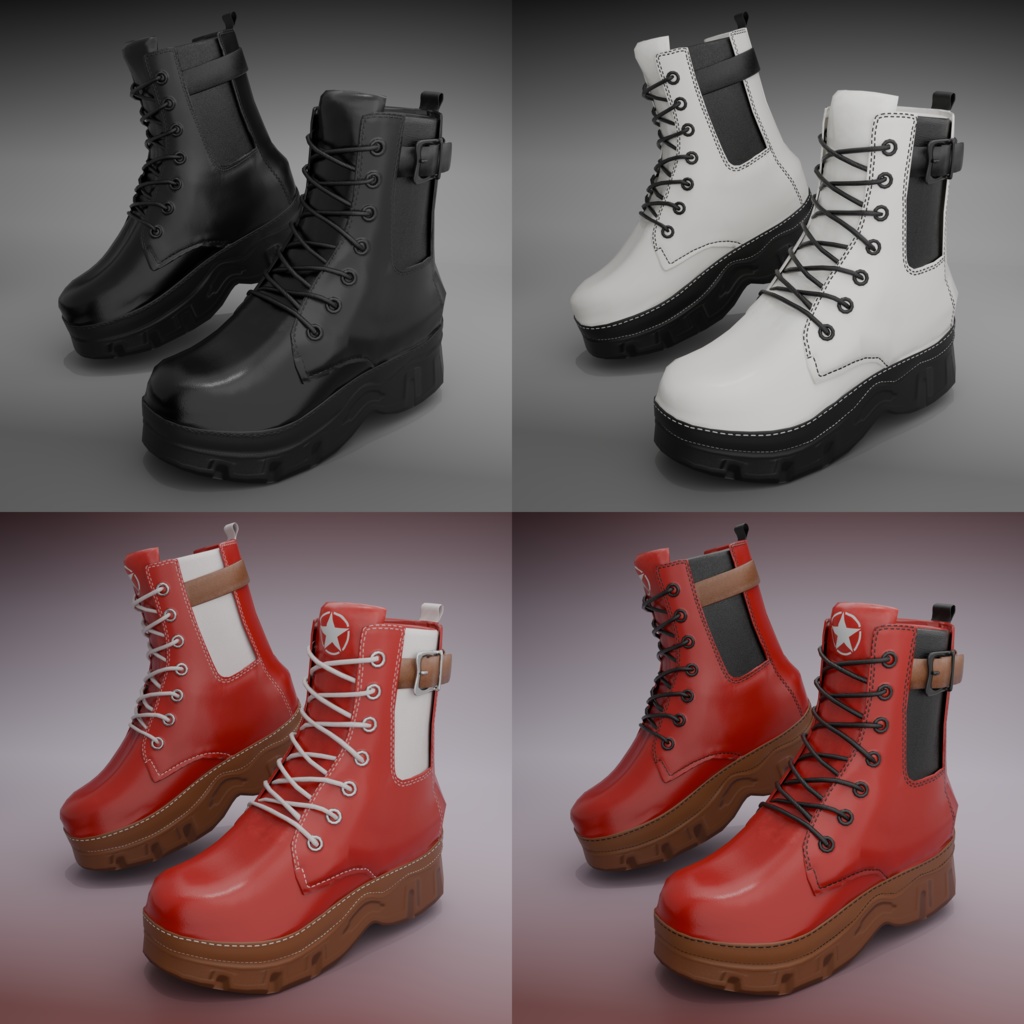 Techwear Boots | Ankle boots | Boot | Shoes | 3D Asset | Personal/Commercial License