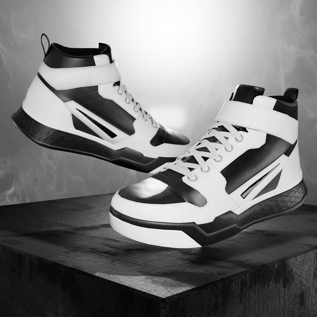 OD Techwear ハイトップ | バスケット | シューズ | 3Dアセット | VRC対応 | 商用/個人ライセンス