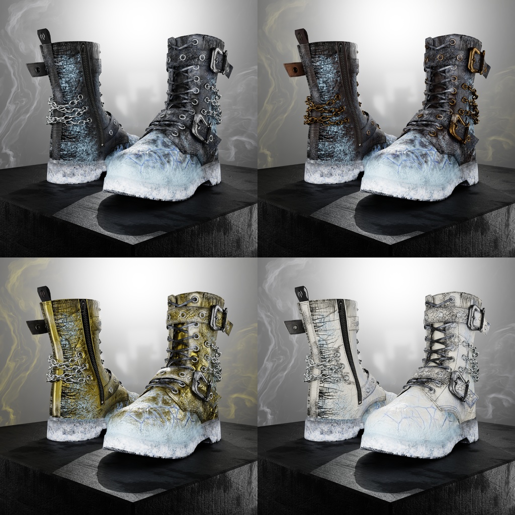 OD Techwear レンジャーズ テクスチャパック – 氷と雪 | クリスマス | アンクルブーツ | シューズ | 3Dアセット | 商用/個人ライセンス