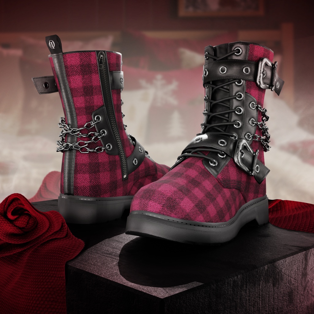 OD Techwear Rangers テクスチャパック – オーナメント & シャラント クリスマス | アンクルブーツ | シューズ | 3D アセット | 商用/個人ライセンス