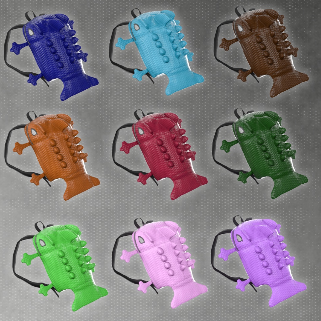 OD Dragonet Backpack | バッグ | 歯なし | VRC対応 | 3Dアセット | 商用/個人ライセンス