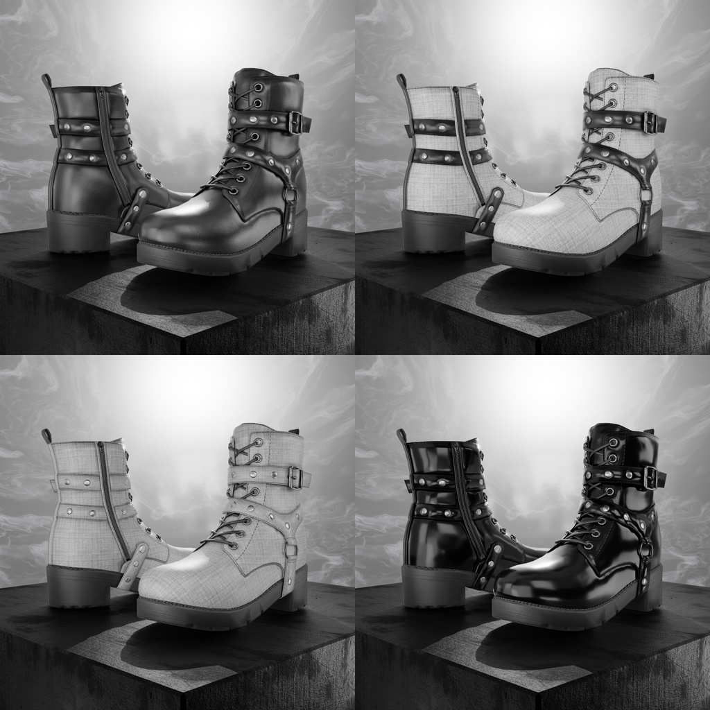 OD Ankle Boots Techwear | Rangers Techwear | Shoes | 3D Asset | Commercial/Personal License