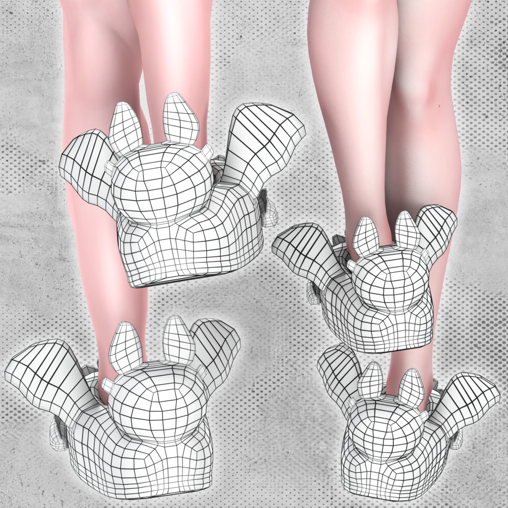 OD ドラゴネット スリッパ | シューズ | ふわふわ | 3D アセット | 商用/個人ライセンス