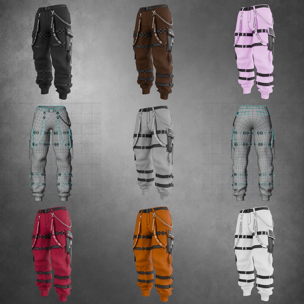 OD Pants Techwear | コーディネート | トラウザーズ | 3Dアセット | 商用・個人利用ライセンス
