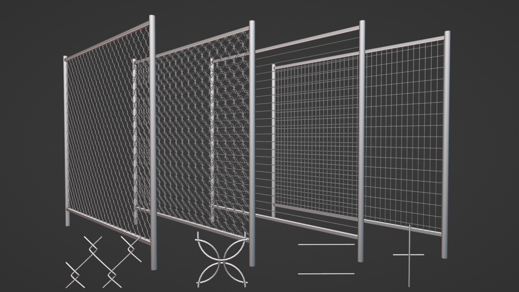 Geometry Nodes Wire Fence - 有刺鉄線付フェンス自動生成ノード