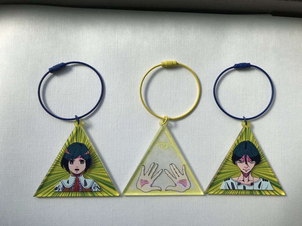 解体アクリルキーホルダー(あざみ+手)