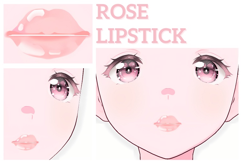 粉色口红 ROSE LIPSTICK【VRoid】ピンクの口紅
