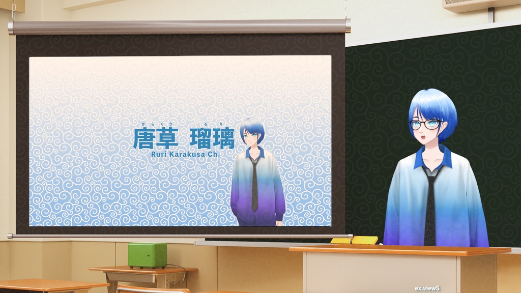 配信用教室素材(Japanese classroom Assets)