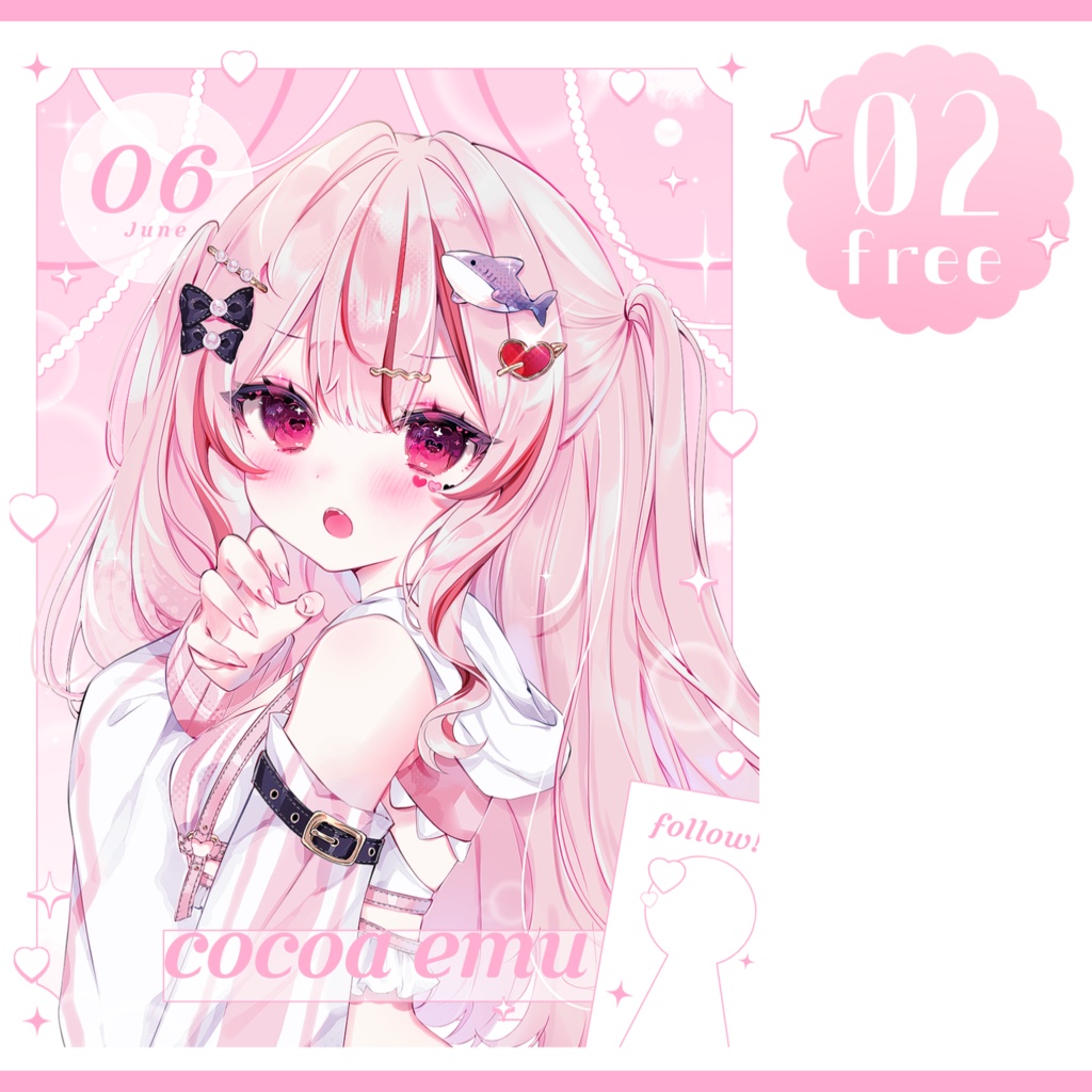 【全7色】宣伝画像フリー素材!【VTuber向け素材】