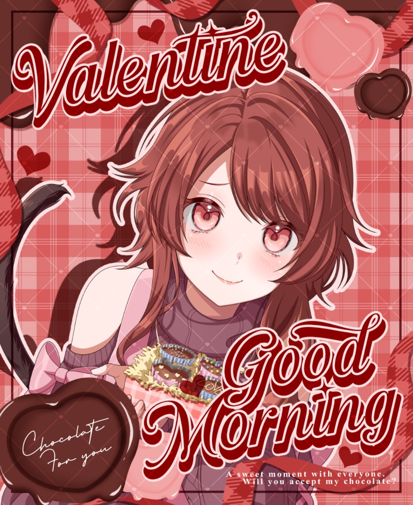 バレンタイン おはV 素材セット ❤.° 全3色