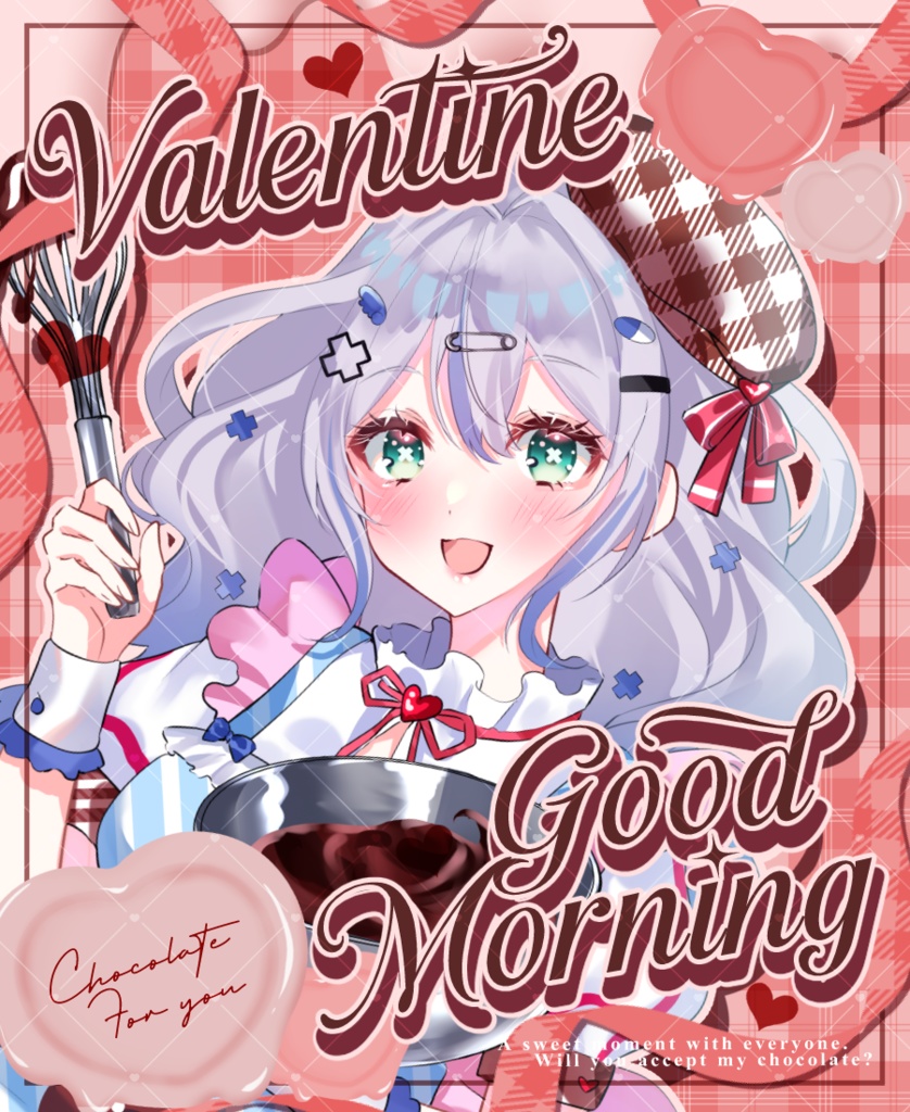 バレンタイン おはV 素材セット ❤.° 全3色