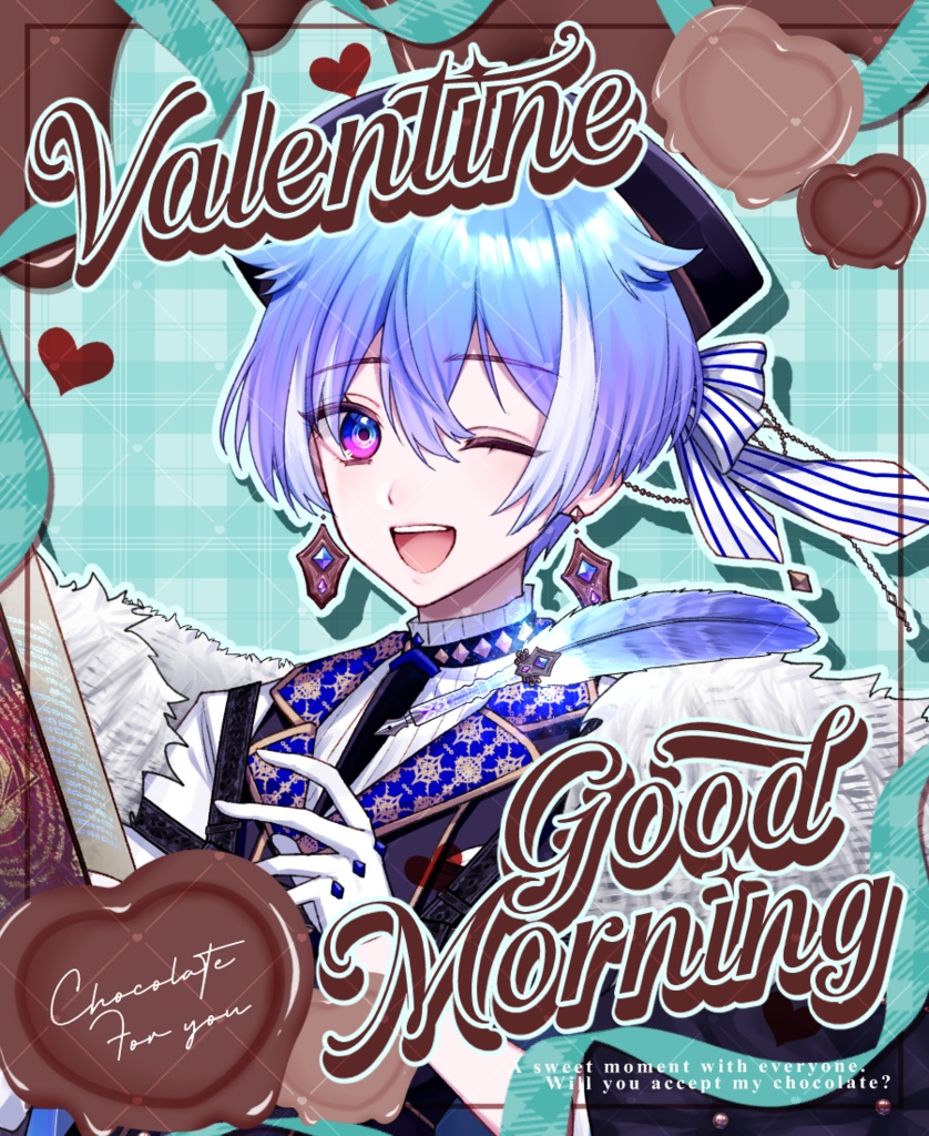 バレンタイン おはV 素材セット ❤.° 全3色